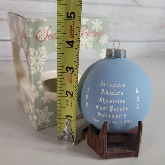 Annapolis Amblers Christmas Ornament Skipjack Boat Parade Volksmarch 1990 VTG - Picture 4 of 6